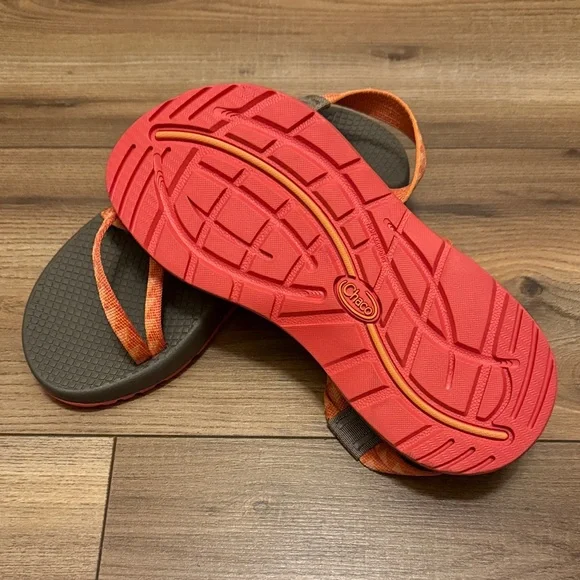 NWOT Chaco Orange and Yellow Rugged Strap Sandal - Picture 3 of 3
